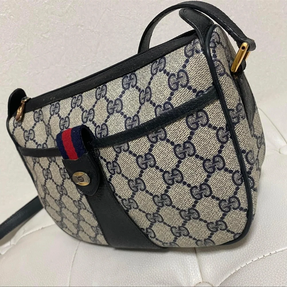 Gucci Ophidia GG Blue Coated Canvas Crossbody bag - Picture 6 of 10
